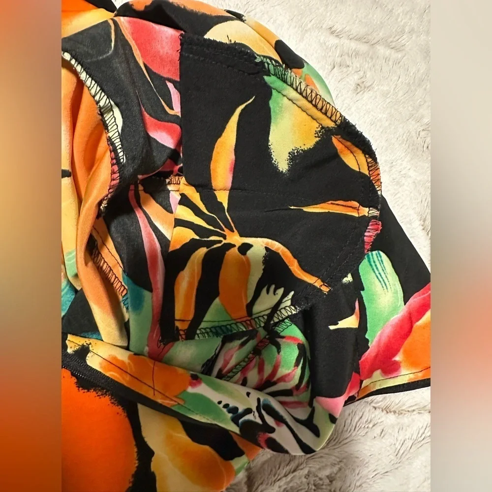 Vintage Erin London Tropical Safari Colorful Lightweight Jacket